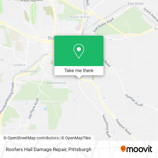 Roofers Hail Damage Repair map
