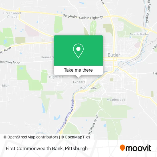 First Commonwealth Bank map