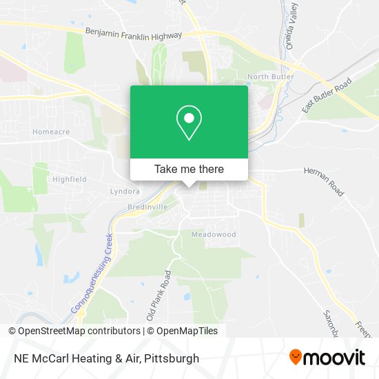 NE McCarl Heating & Air map