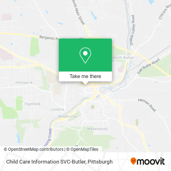 Child Care Information SVC-Butler map