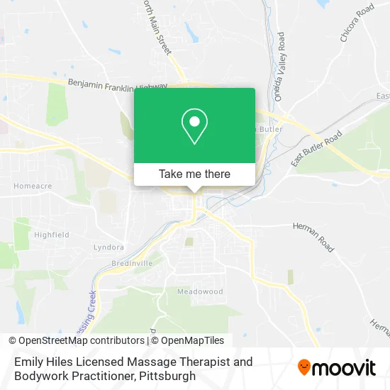 Emily Hiles Licensed Massage Therapist and Bodywork Practitioner map