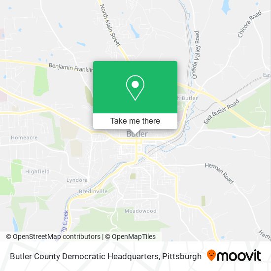 Mapa de Butler County Democratic Headquarters