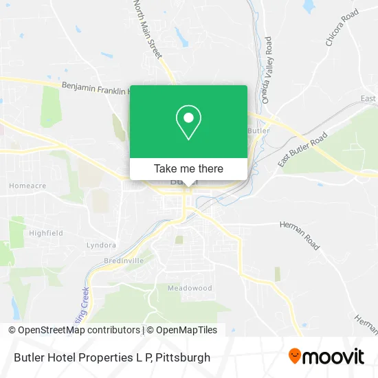 Butler Hotel Properties L P map