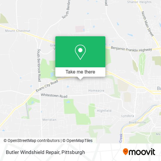 Mapa de Butler Windshield Repair