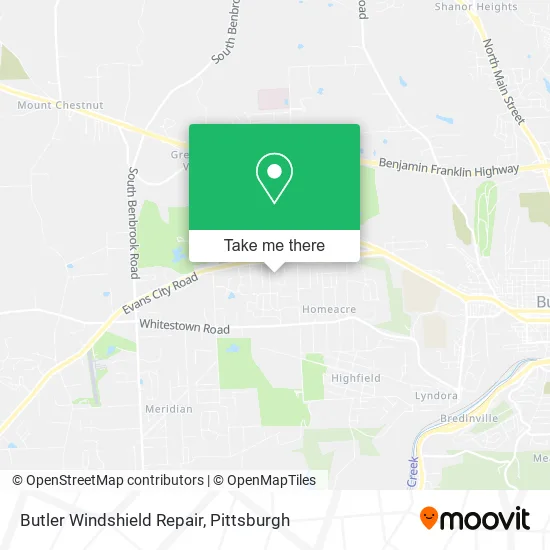 Butler Windshield Repair map