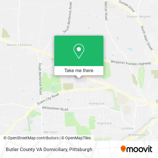 Butler County VA Domiciliary map