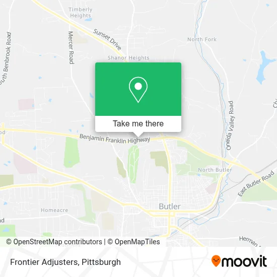 Frontier Adjusters map