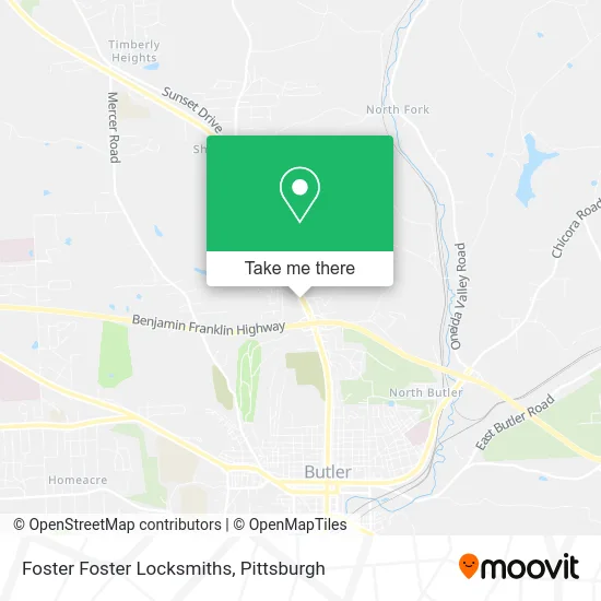 Foster Foster Locksmiths map