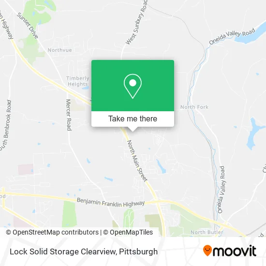 Lock Solid Storage Clearview map