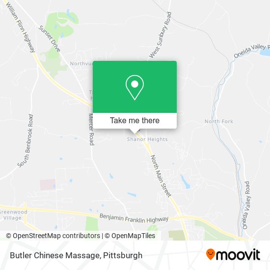 Butler Chinese Massage map