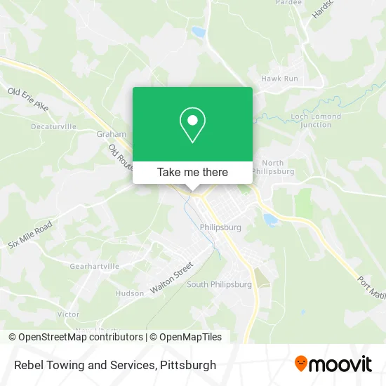 Rebel Towing and Services map
