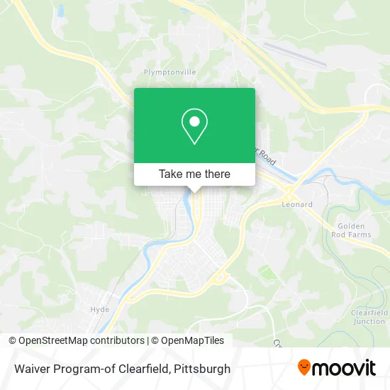 Waiver Program-of Clearfield map