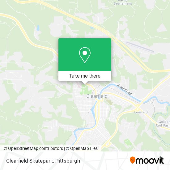 Clearfield Skatepark map
