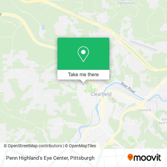Penn Highland's Eye Center map