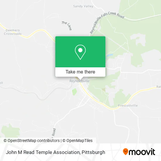 John M Read Temple Association map