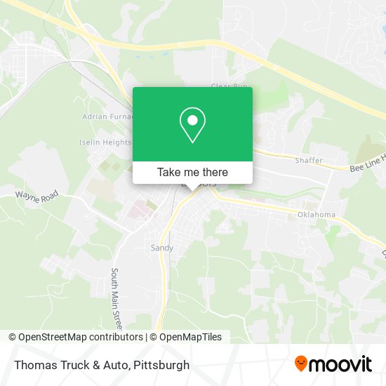 Thomas Truck & Auto map