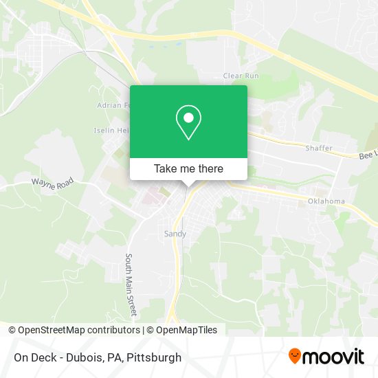 On Deck - Dubois, PA map