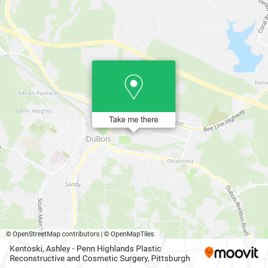 Kentoski, Ashley - Penn Highlands Plastic Reconstructive and Cosmetic Surgery map