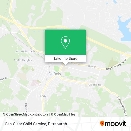 Cen-Clear Child Service map