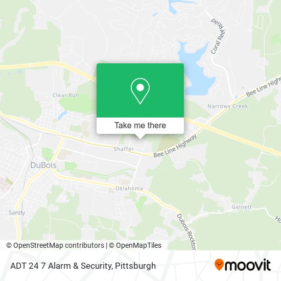 Mapa de ADT 24 7 Alarm & Security