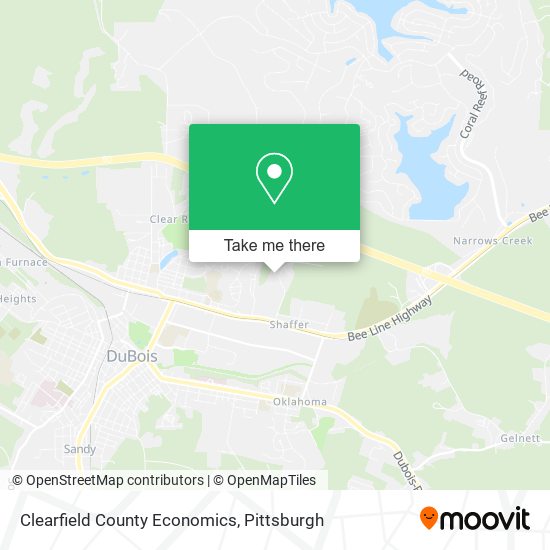 Mapa de Clearfield County Economics