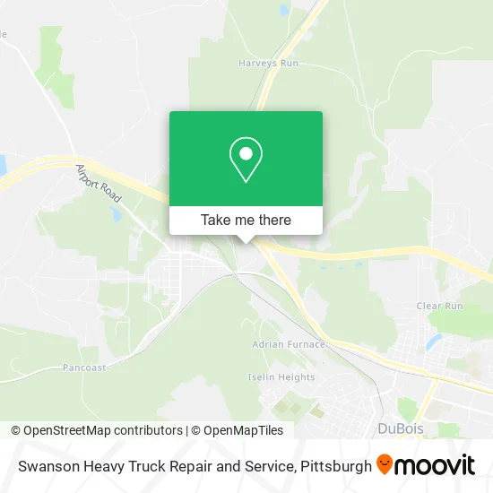 Swanson Heavy Truck Repair and Service map