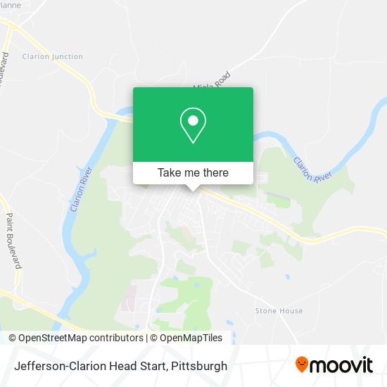 Mapa de Jefferson-Clarion Head Start