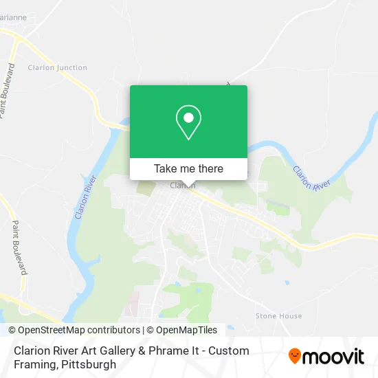 Mapa de Clarion River Art Gallery & Phrame It - Custom Framing
