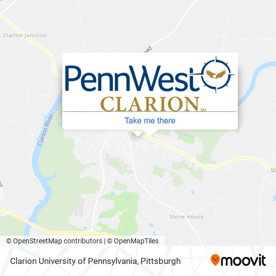 Clarion University of Pennsylvania map