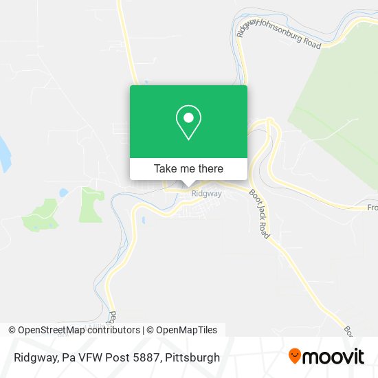 Ridgway, Pa VFW Post 5887 map