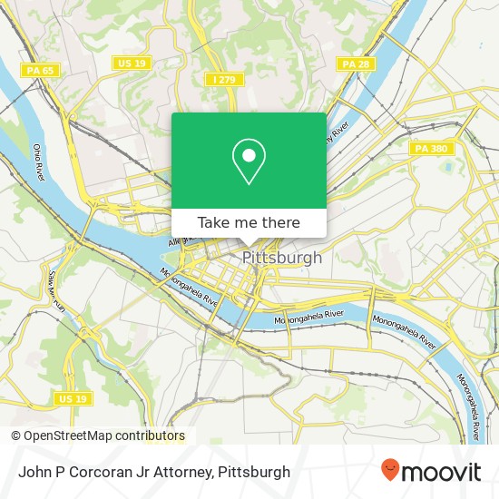 John P Corcoran Jr Attorney map