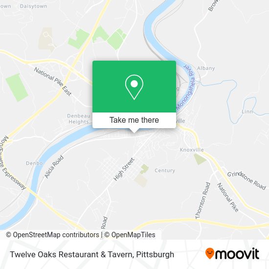 Mapa de Twelve Oaks Restaurant & Tavern