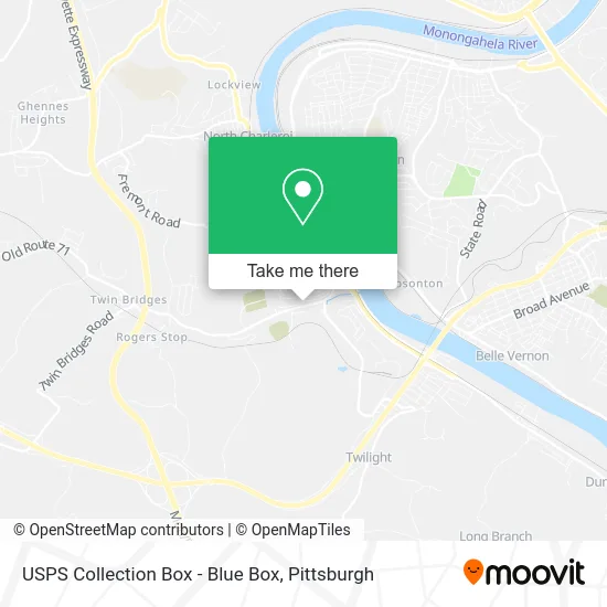 USPS Collection Box - Blue Box map