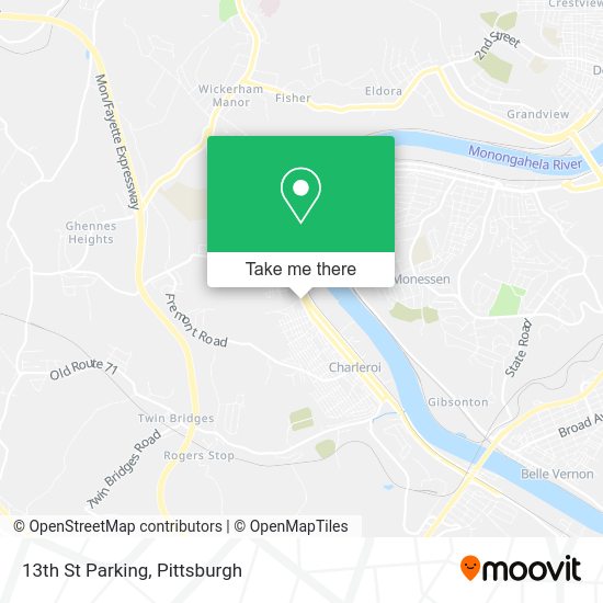 13th St Parking map