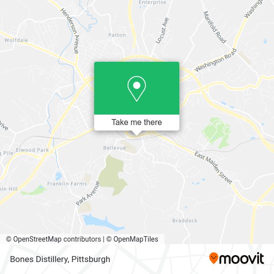 Bones Distillery map