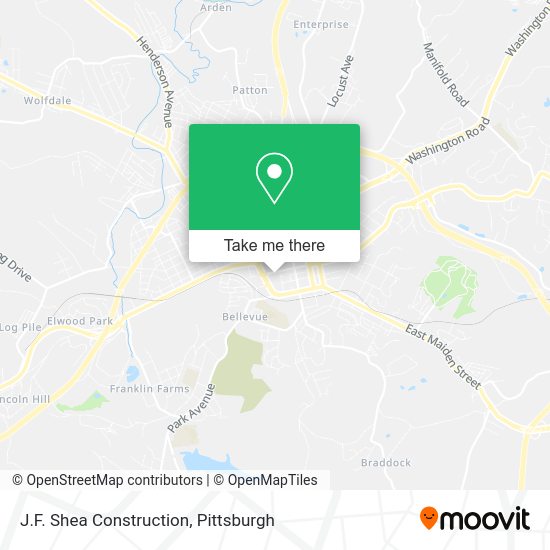 J.F. Shea Construction map