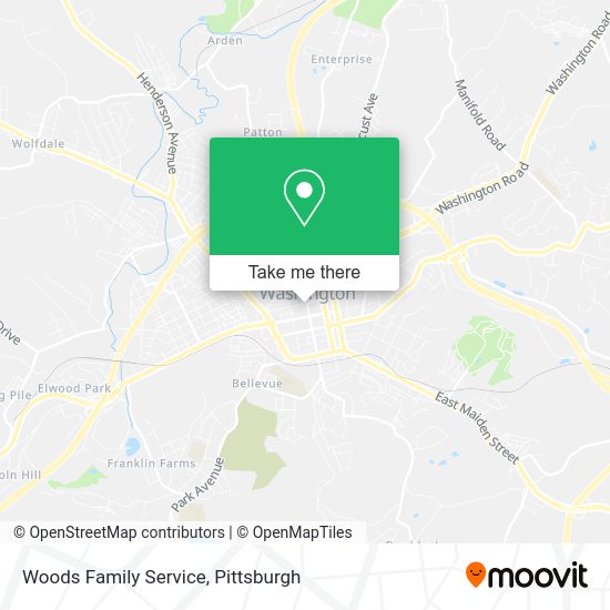 Woods Family Service map