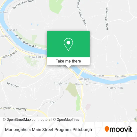 Mapa de Monongahela Main Street Program