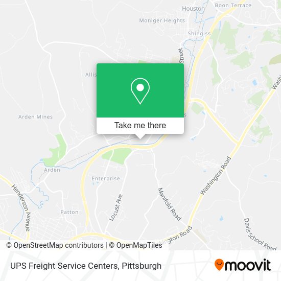 Mapa de UPS Freight Service Centers