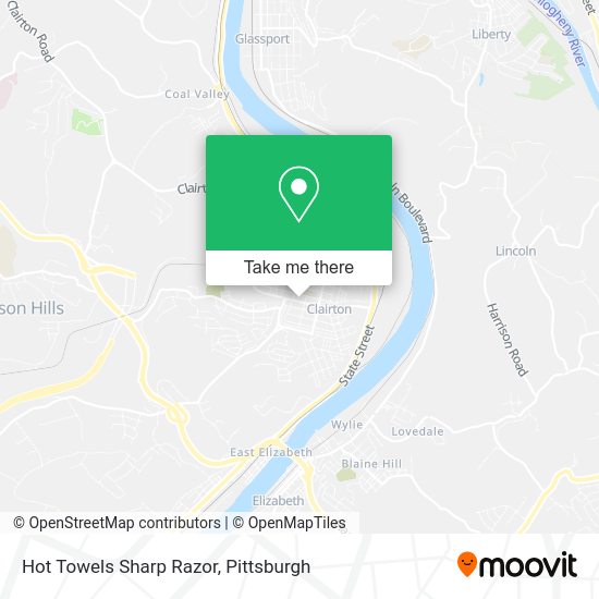 Hot Towels Sharp Razor map