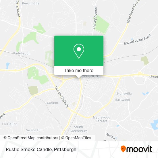 Rustic Smoke Candle map
