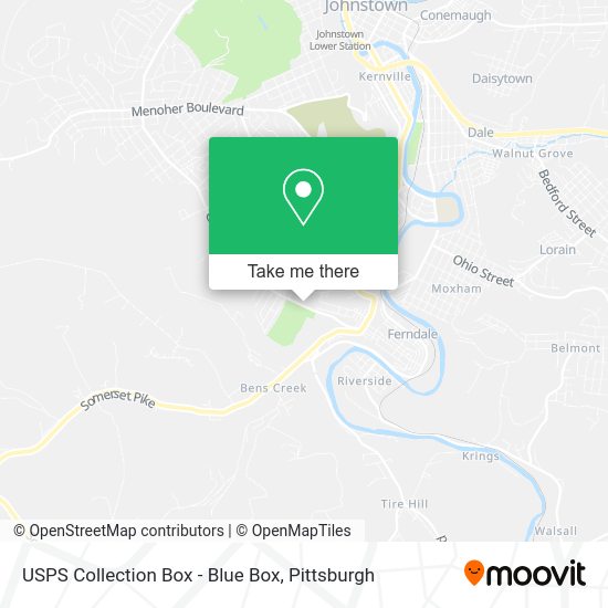 USPS Collection Box - Blue Box map