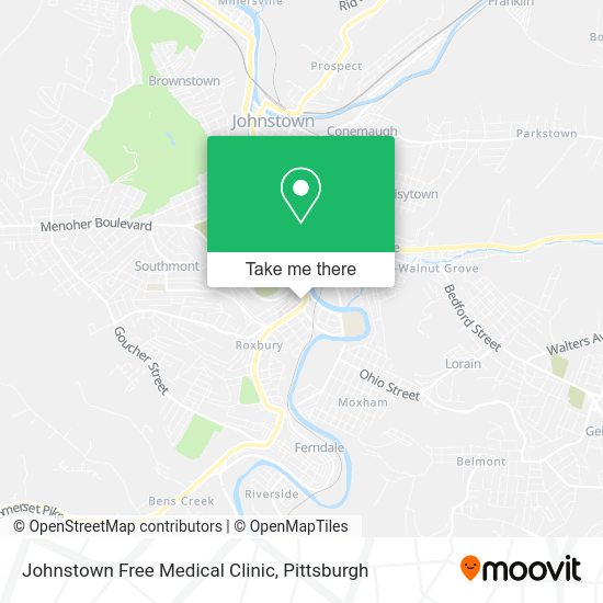 Mapa de Johnstown Free Medical Clinic