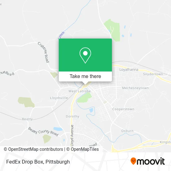 FedEx Drop Box map