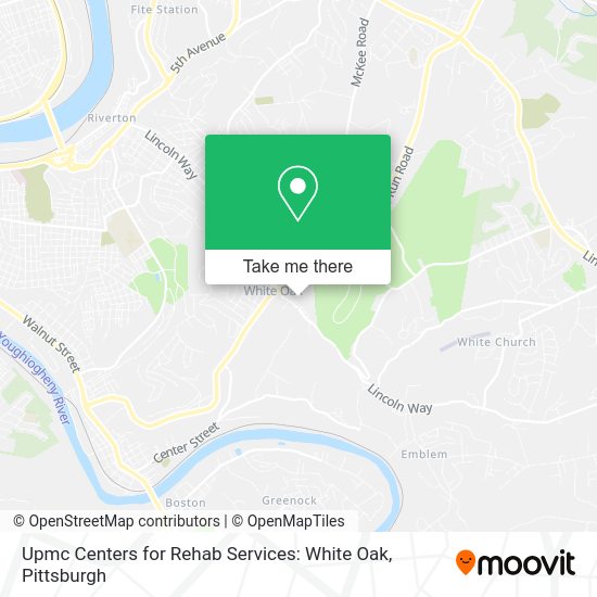 Upmc Centers for Rehab Services: White Oak map