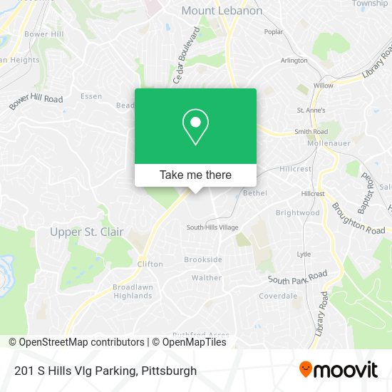 201 S Hills Vlg Parking map