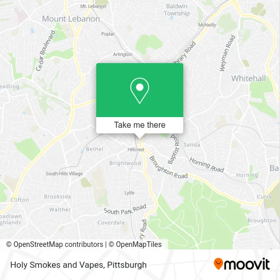 Holy Smokes and Vapes map
