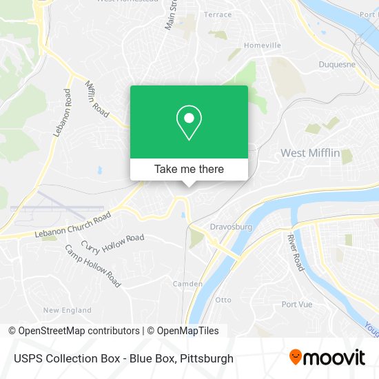USPS Collection Box - Blue Box map