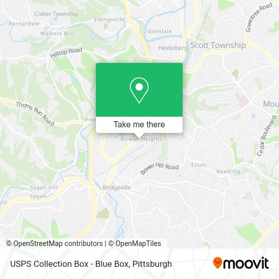 Mapa de USPS Collection Box - Blue Box