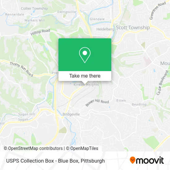 USPS Collection Box - Blue Box map